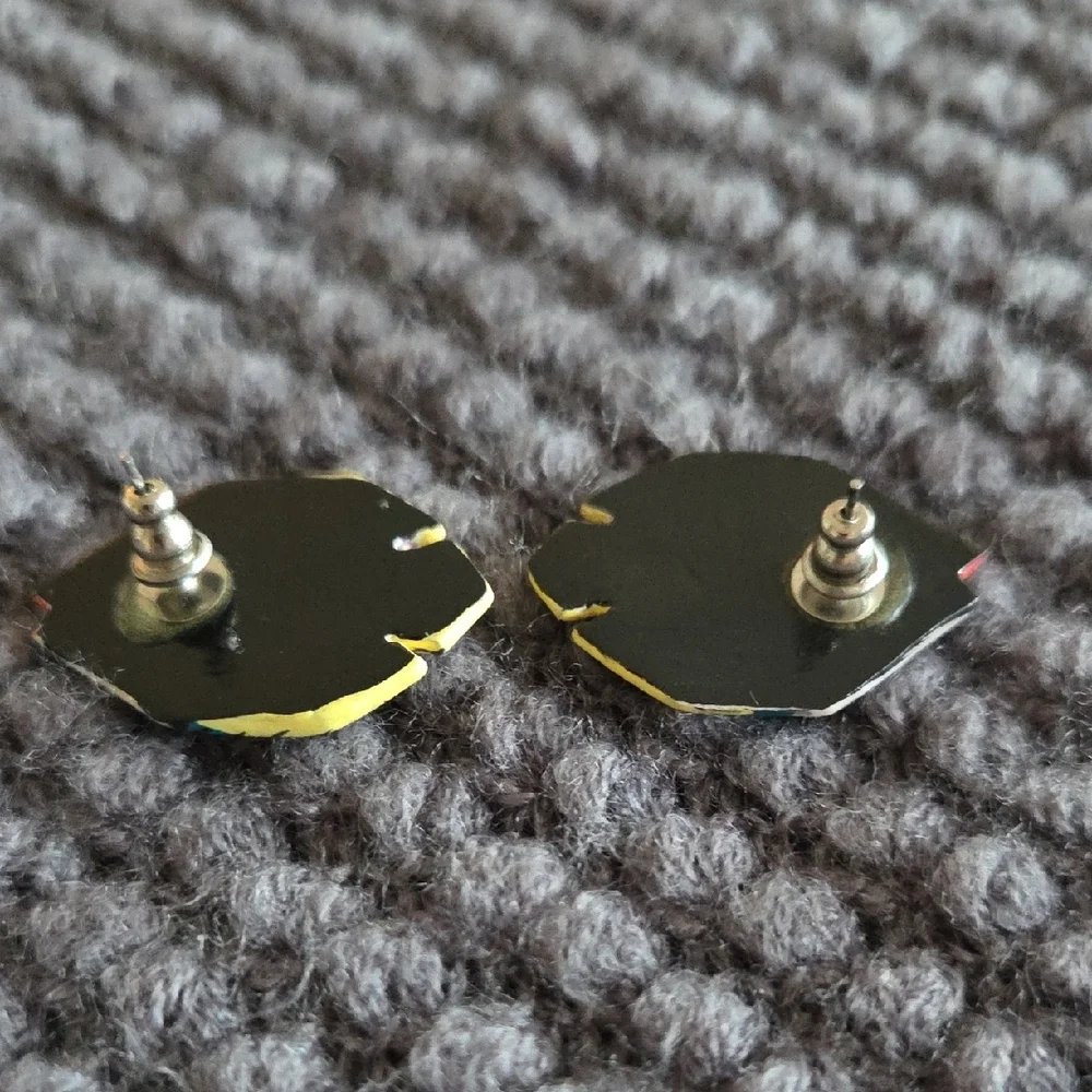 Purple and Yellow Fish Earrings
